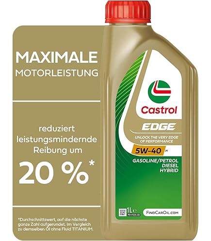Castrol EDGE 5W-40 A3/B4　8L Castrol EDGE 0W-20 Full Synthetic Motor Oil 5 Quarts for